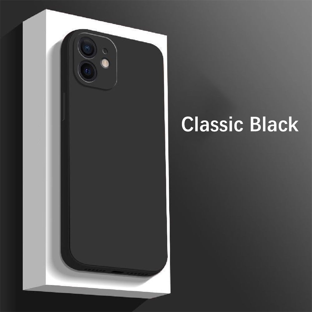 For IPhone 11 Cover Drop and wear resistant Silicone Full Case Classic Simple Solid Color Phone Case Cover