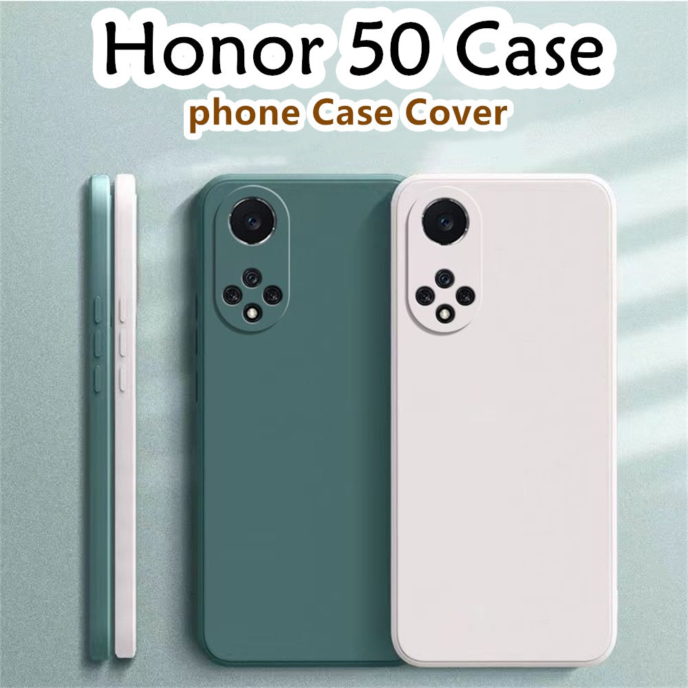 For Honor 50 Cover Drop and wear resistant Silicone Full Case Classic Simple Solid Color Phone Case Cover
