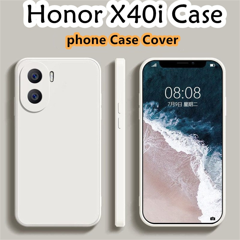 For Honor X40i Cover Drop and wear resistant Silicone Full Case Classic Simple Solid Color Phone Case Cover