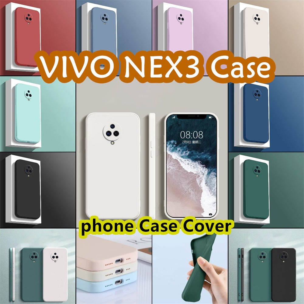 For VIVO NEX3 Cover Drop and wear resistant Silicone Full Case Classic Simple Solid Color Phone Case Cover