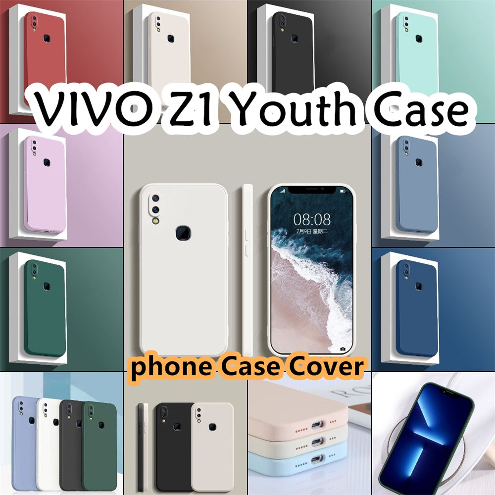For VIVO Z1 Youth Cover Drop and wear resistant Silicone Full Case Classic Simple Solid Color Phone Case Cover