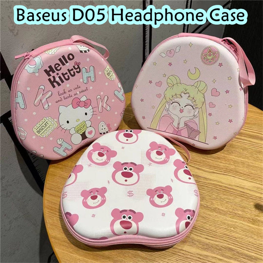 For Baseus D05 Headphone Case Cartoon Creative Patterns Headset Earpads Storage Bag Casing Box