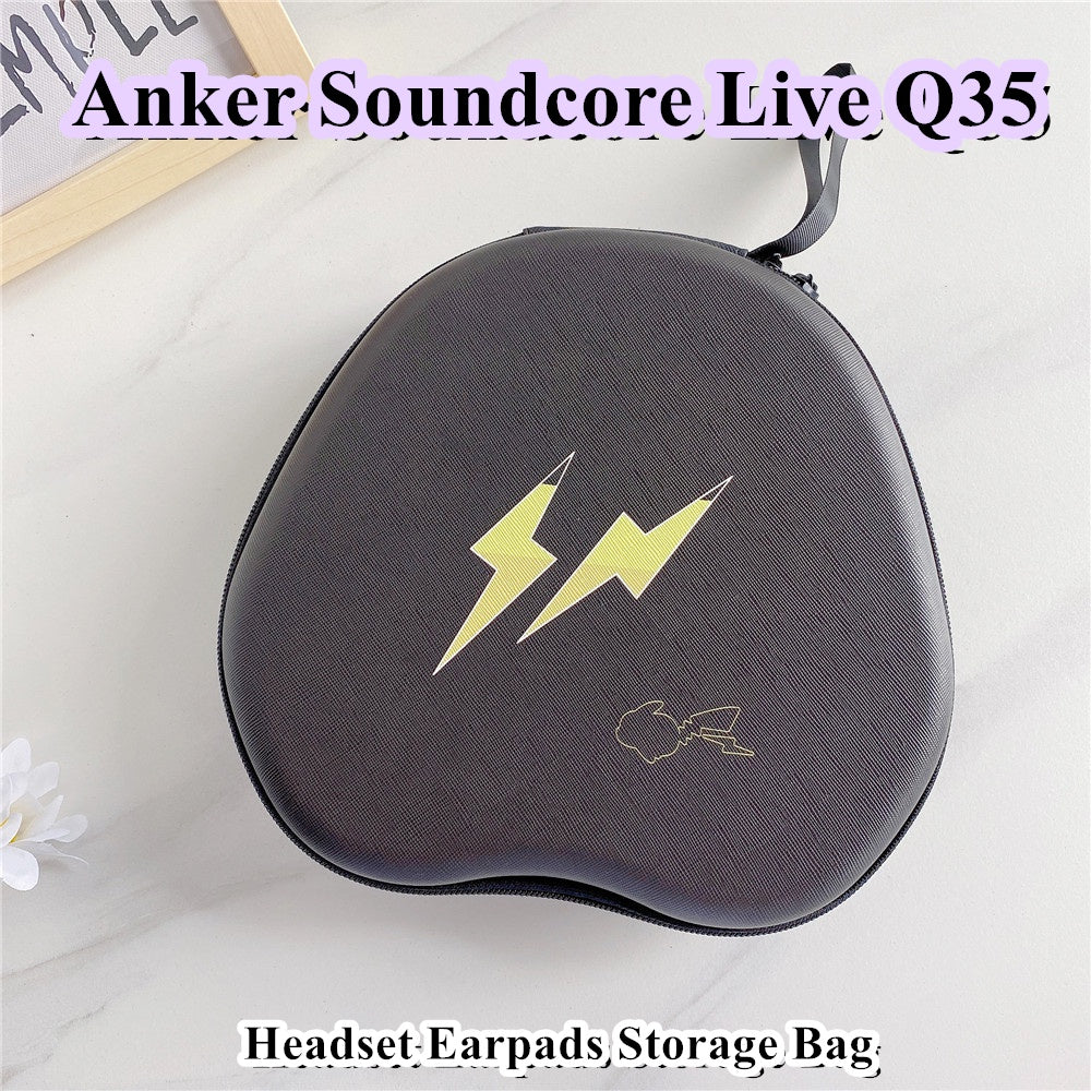 For Anker Soundcore Live Q35 Headphone Case Cartoon Creative Patterns Headset Earpads Storage Bag Casing Box
