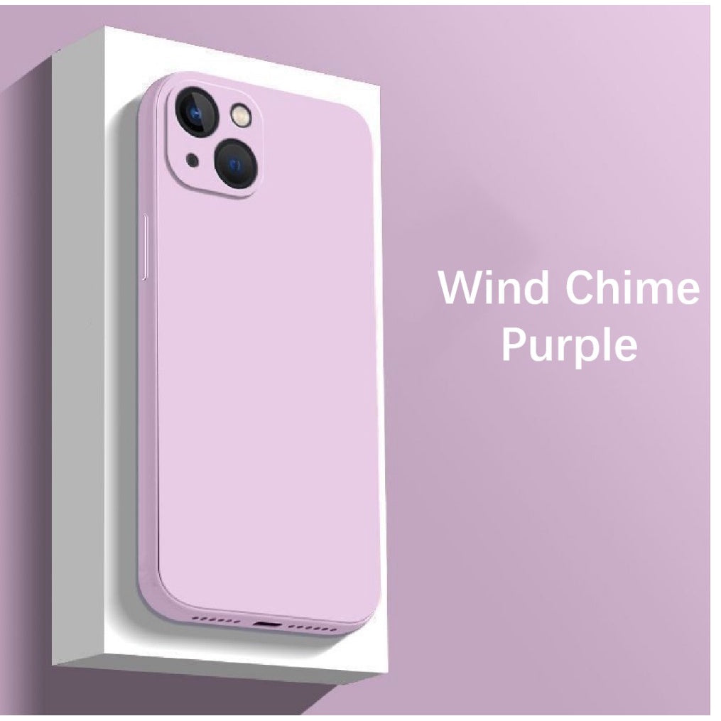 For IPhone 15 Plus Cover Drop and wear resistant Silicone Full Case Classic Simple Solid Color Phone Case Cover