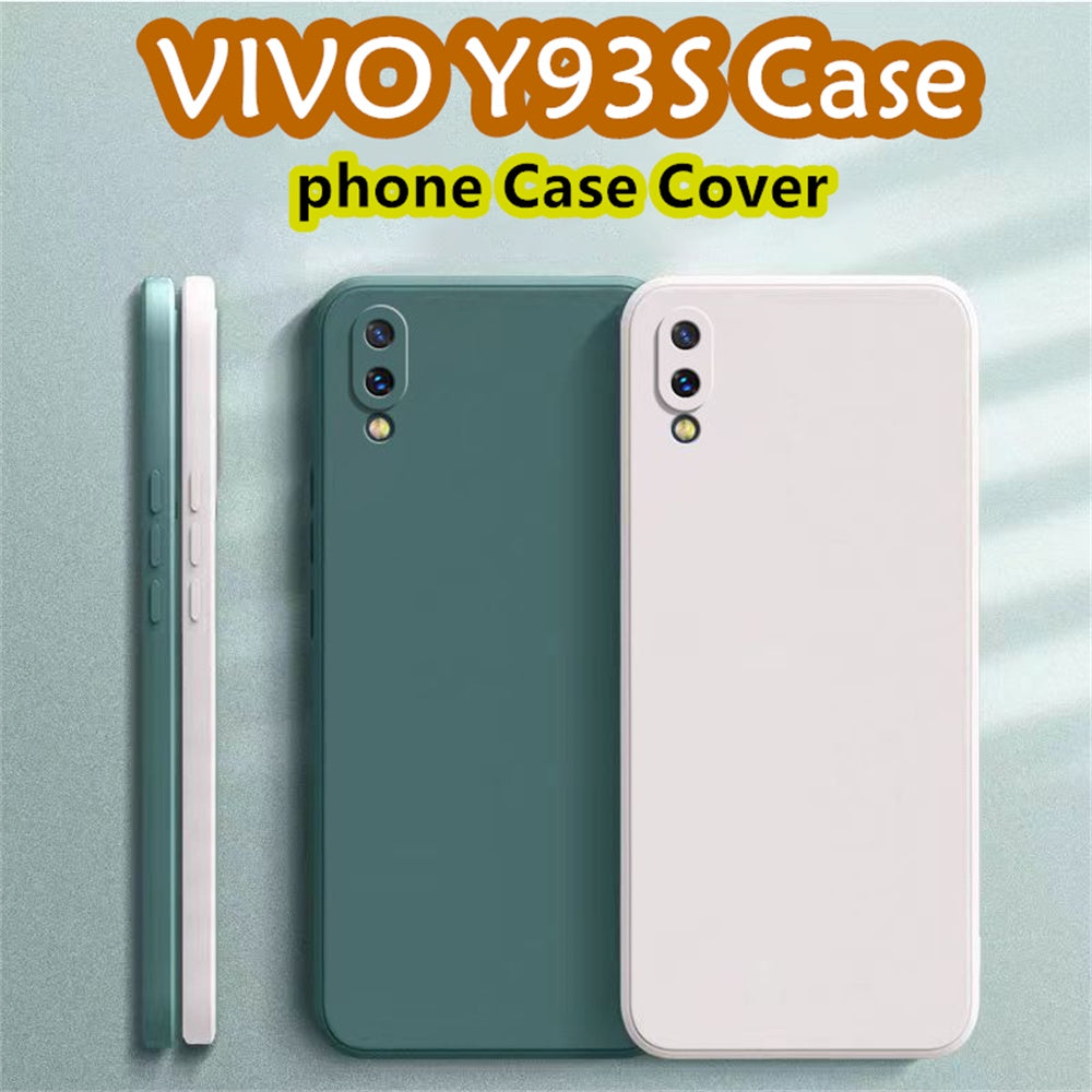 For VIVO Y93S Cover Drop and wear resistant Silicone Full Case Classic Simple Solid Color Phone Case Cover