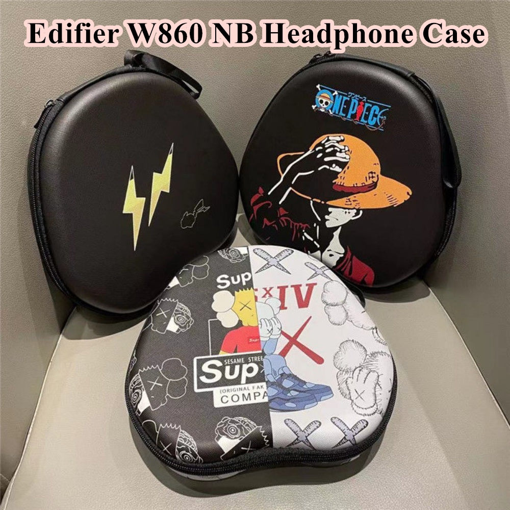 For Edifier W860 NB Headphone Case Cartoon Creative Patterns Headset Earpads Storage Bag Casing Box