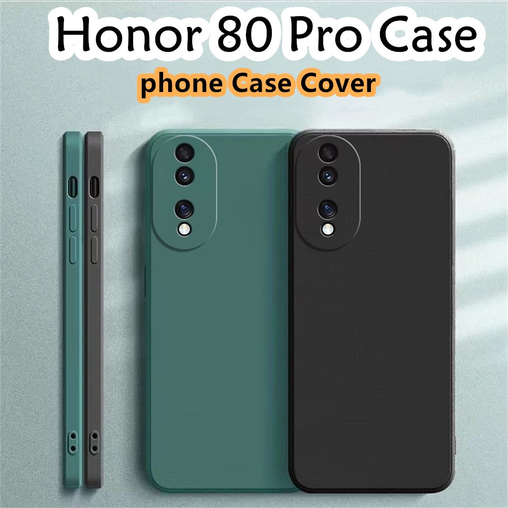 For Honor 80 Pro Cover Drop and wear resistant Silicone Full Case Classic Simple Solid Color Phone Case Cover