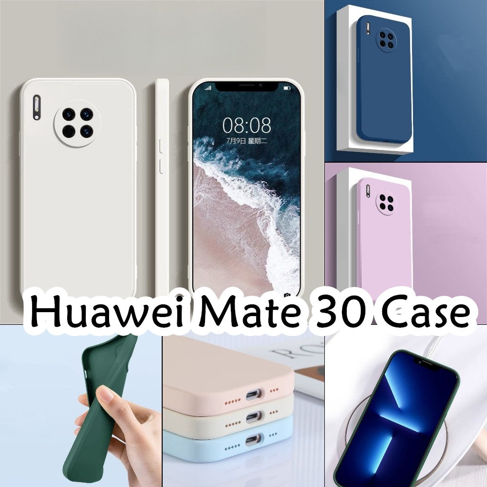 For Huawei Mate 30 Cover Drop and wear resistant Silicone Full Case Classic Simple Solid Color Phone Case Cover