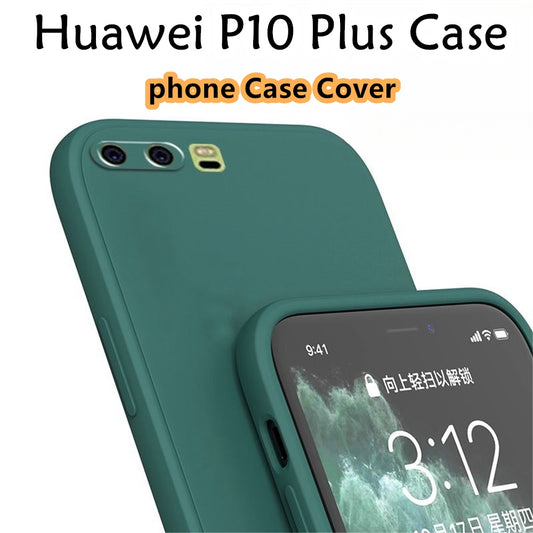 For Huawei P10 Plus Cover Drop and wear resistant Silicone Full Case Classic Simple Solid Color Phone Case Cover