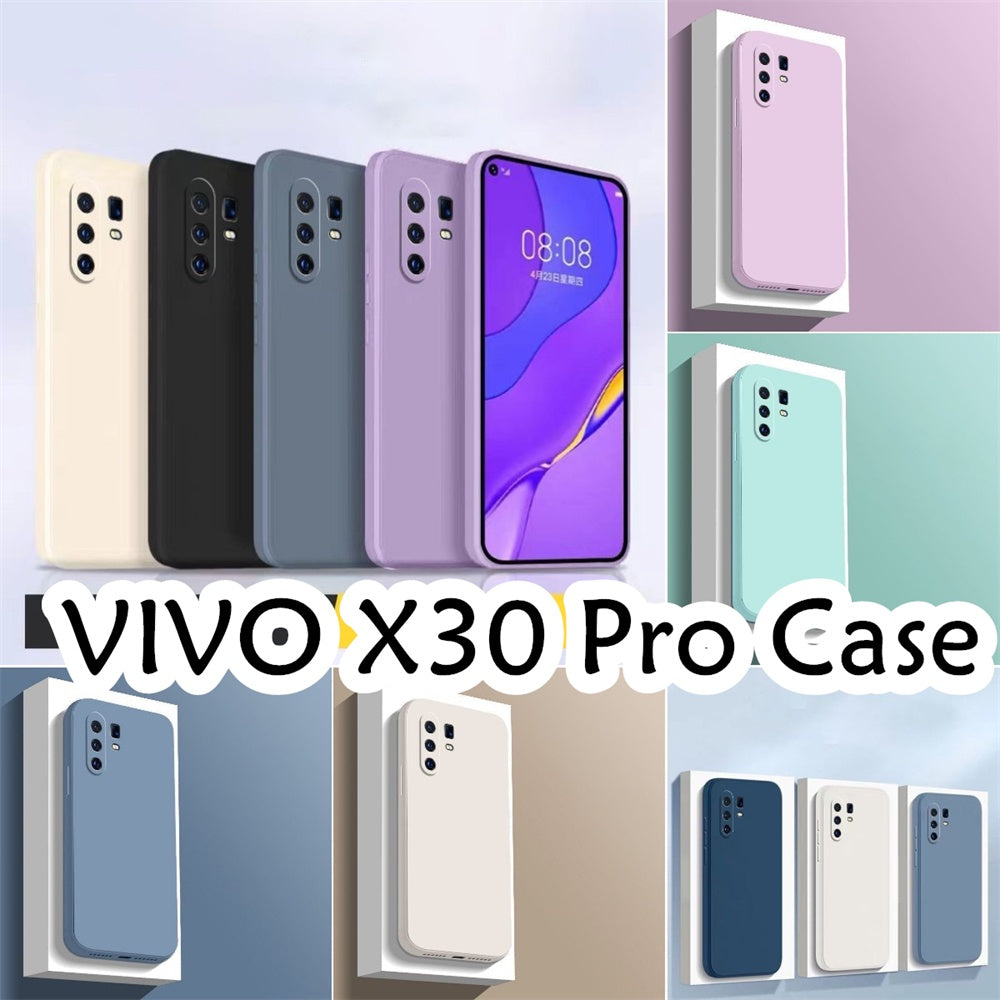 For VIVO X30 Pro Cover Drop and wear resistant Silicone Full Case Classic Simple Solid Color Phone Case Cover