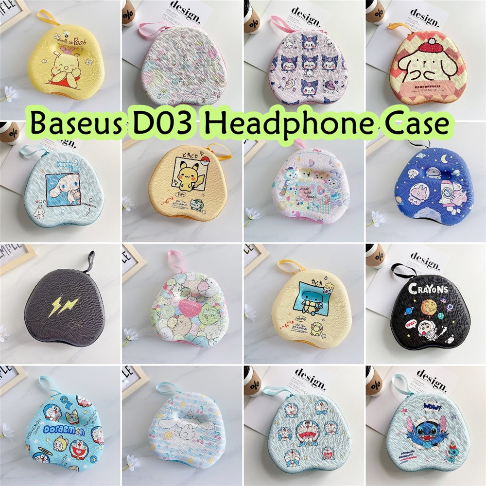 For Baseus D03 Headphone Case Cartoon Creative Patterns Headset Earpads Storage Bag Casing Box