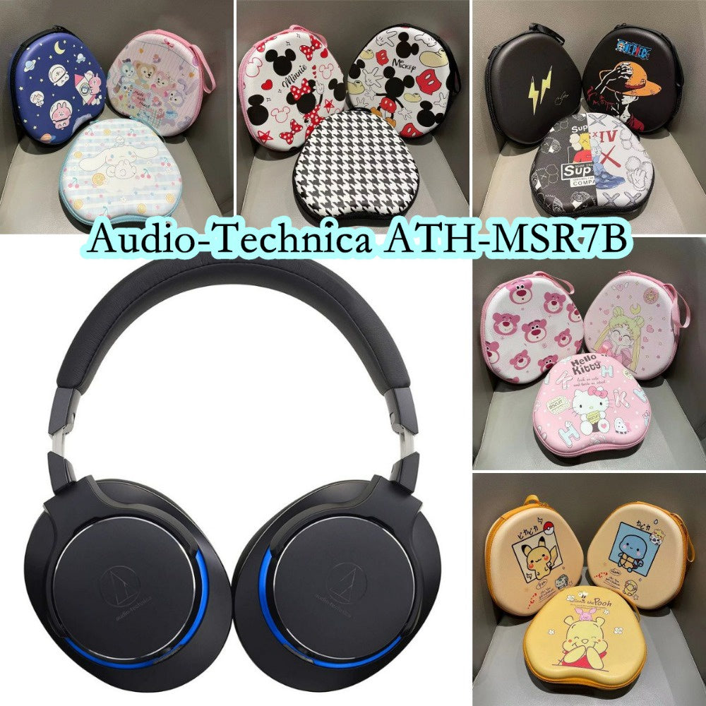 For Audio-technica ATH-MSR7B Headphone Case Cartoon Creative Patterns Headset Earpads Storage Bag Casing Box