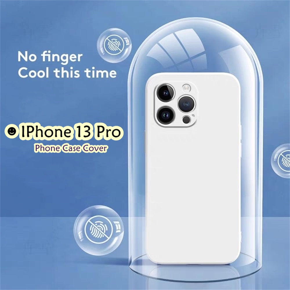 For IPhone 13 Pro Cover Drop and wear resistant Silicone Full Case Classic Simple Solid Color Phone Case Cover