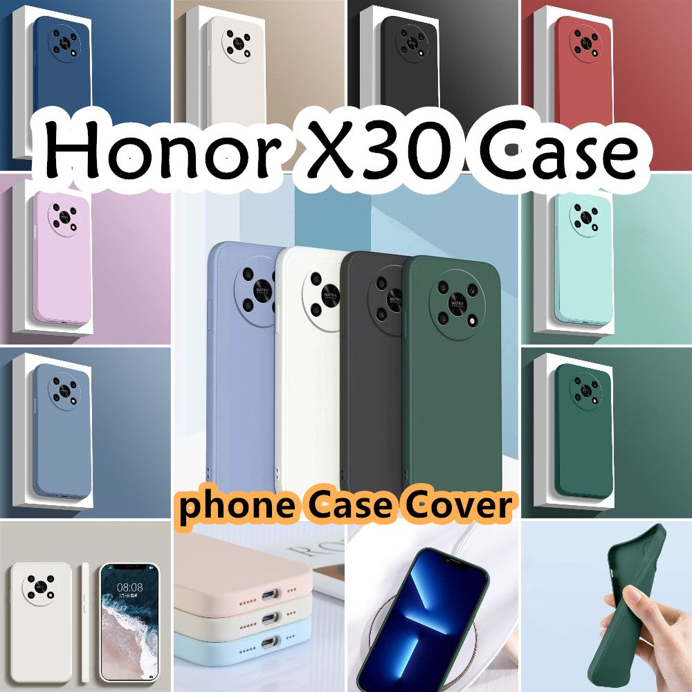 For Honor X30 Cover Drop and wear resistant Silicone Full Case Classic Simple Solid Color Phone Case Cover