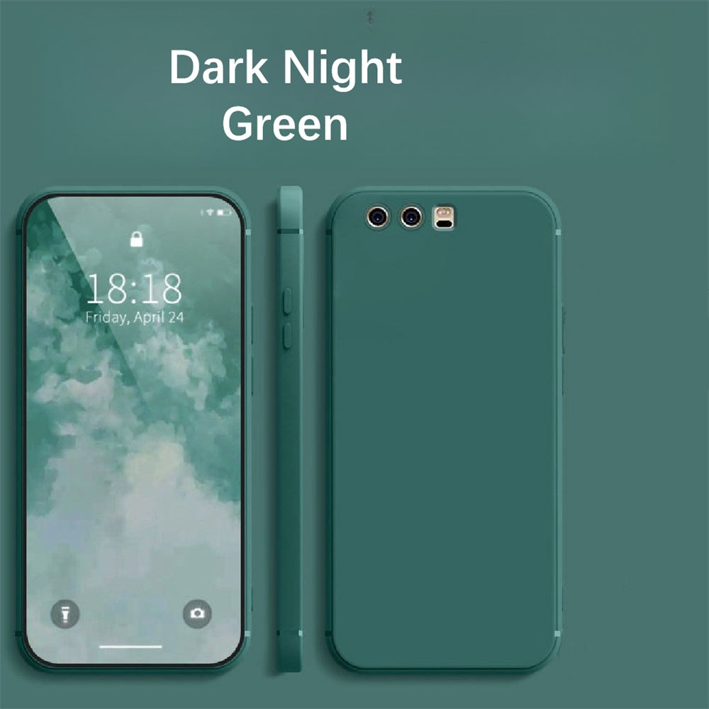 For Huawei P10 Cover Drop and wear resistant Silicone Full Case Classic Simple Solid Color Phone Case Cover