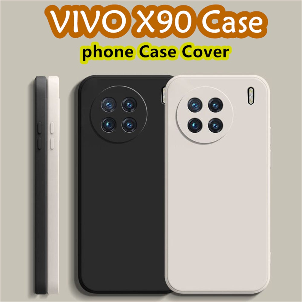 For VIVO X90 Cover Drop and wear resistant Silicone Full Case Classic Simple Solid Color Phone Case Cover