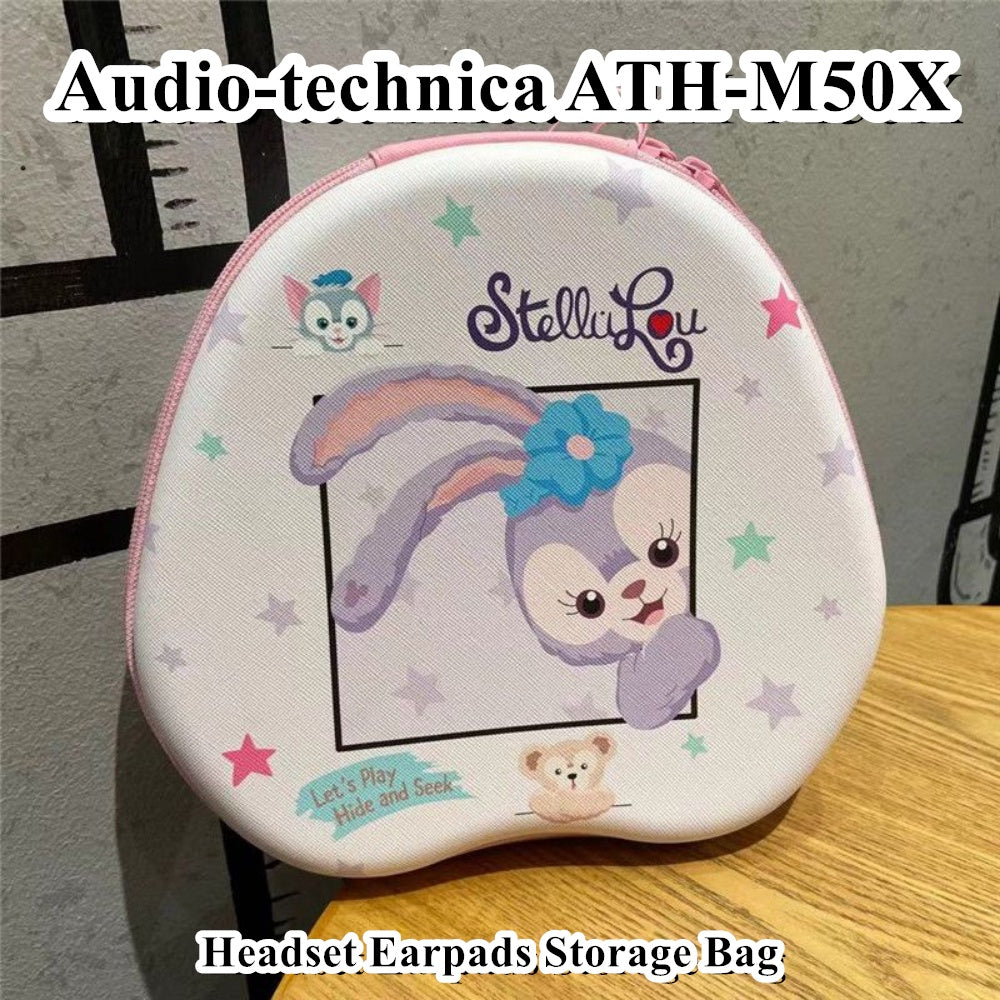 For Audio-technica ATH-M50X Headphone Case Cartoon Creative Patterns Headset Earpads Storage Bag Casing Box