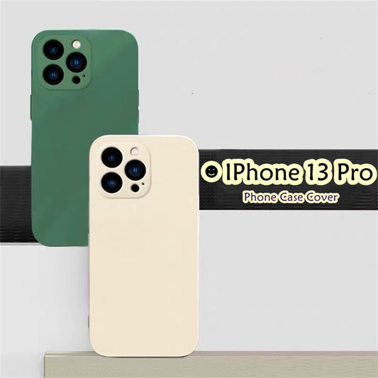 For IPhone 13 Pro Cover Drop and wear resistant Silicone Full Case Classic Simple Solid Color Phone Case Cover