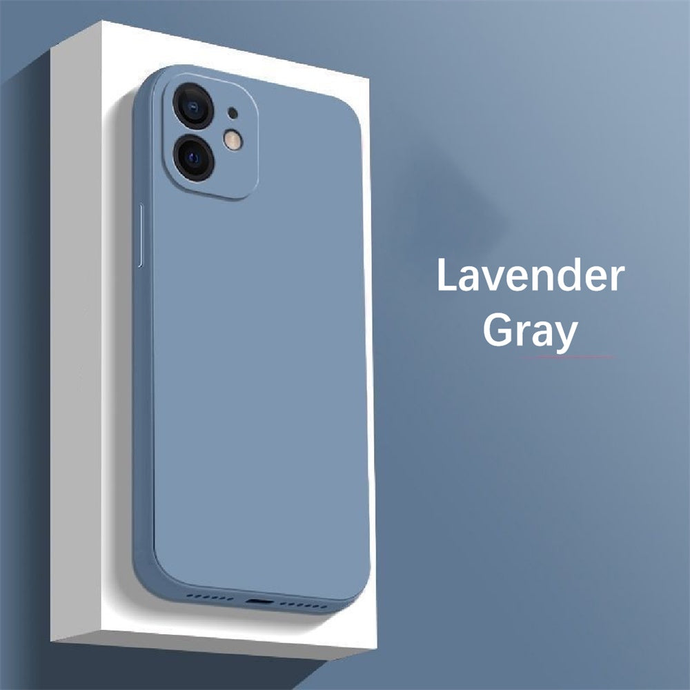 For IPhone 11 Cover Drop and wear resistant Silicone Full Case Classic Simple Solid Color Phone Case Cover