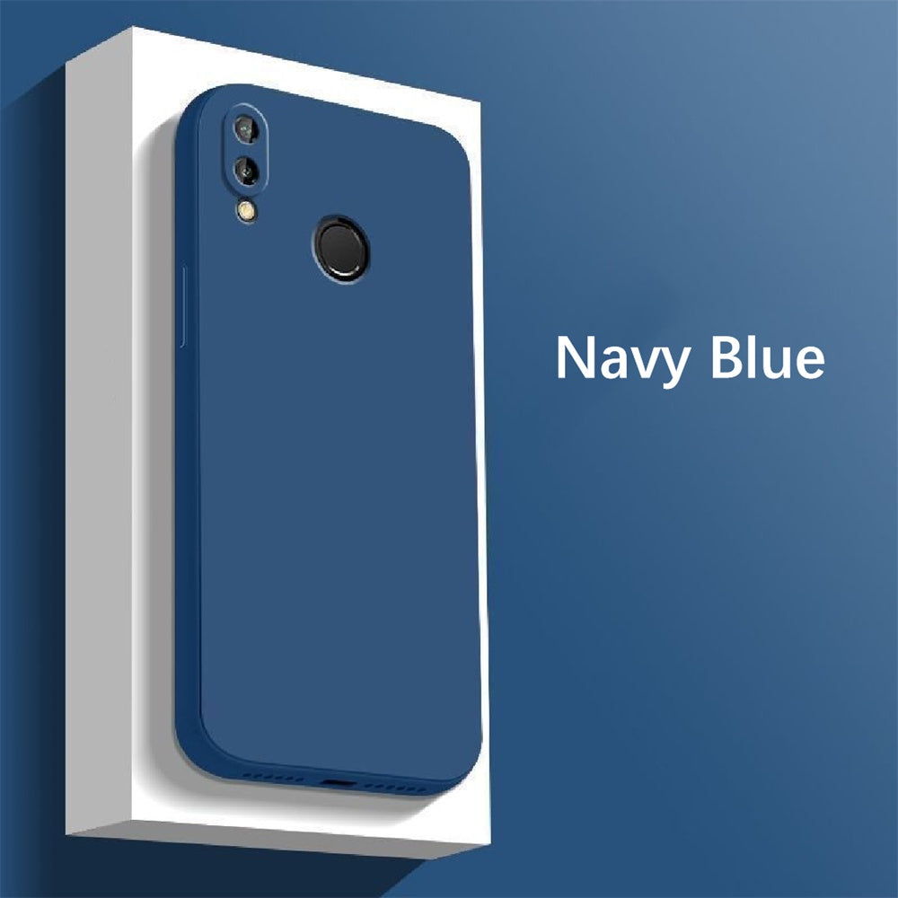 For Honor 8X Cover Drop and wear resistant Silicone Full Case Classic Simple Solid Color Phone Case Cover