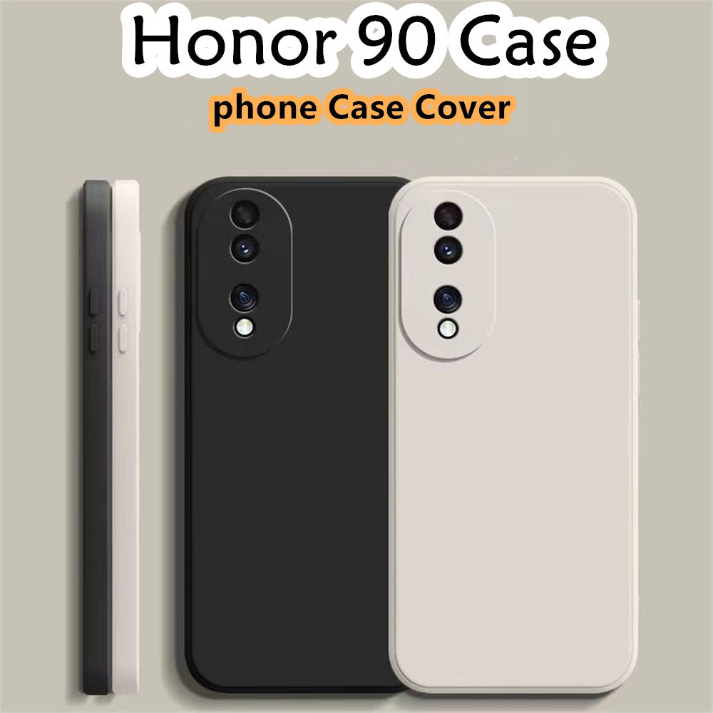For Honor 90 Cover Drop and wear resistant Silicone Full Case Classic Simple Solid Color Phone Case Cover
