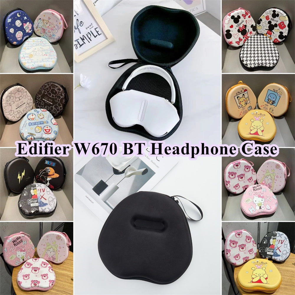 For Edifier W670 BT Headphone Case Cartoon Creative Patterns Headset Earpads Storage Bag Casing Box