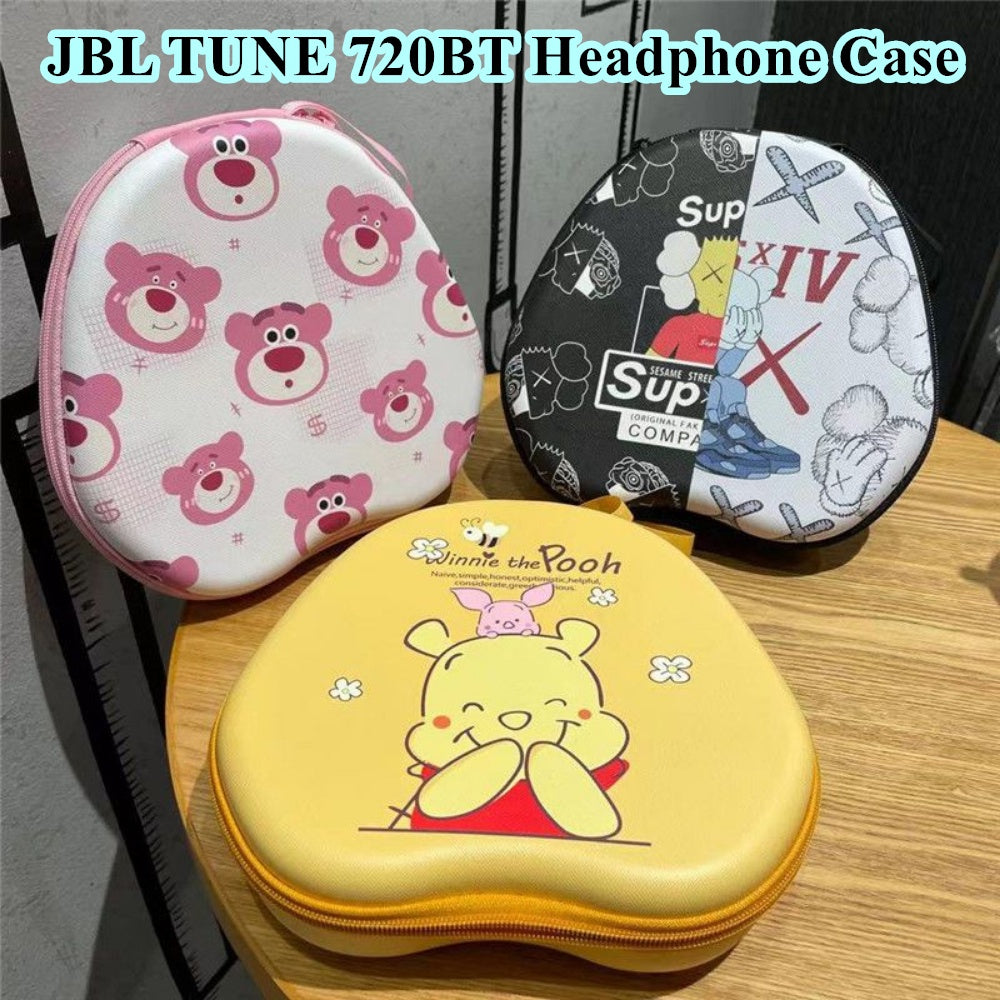 For JBL TUNE 720BT Headphone Case Cartoon Creative Patterns Headset Earpads Storage Bag Casing Box