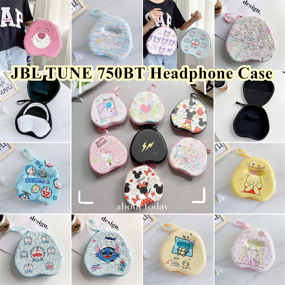 For JBL TUNE 750BT Headphone Case Cartoon Creative Patterns Headset Earpads Storage Bag Casing Box