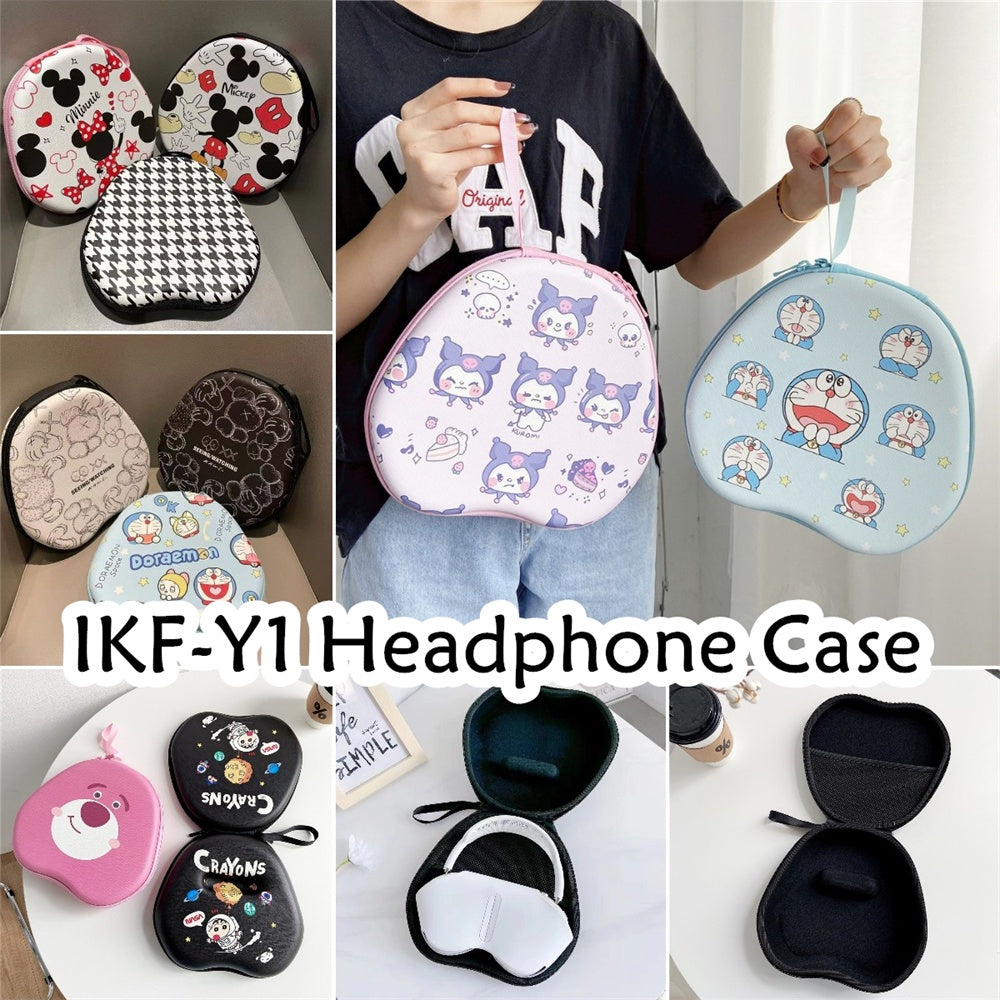 For IKF-Y1 Headphone Case Cartoon Creative Patterns Headset Earpads Storage Bag Casing Box