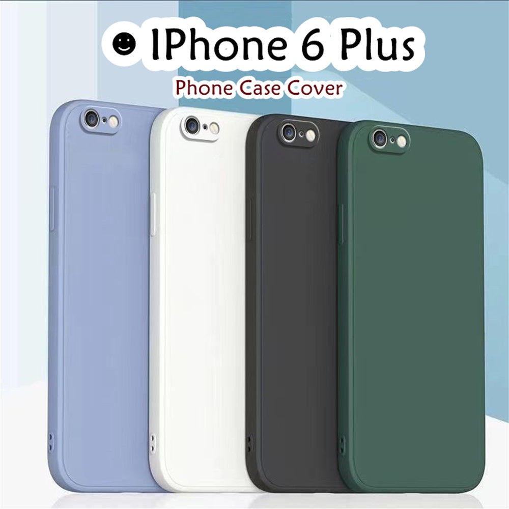 For IPhone 6 Plus Cover Drop and wear resistant Silicone Full Case Classic Simple Solid Color Phone Case Cover