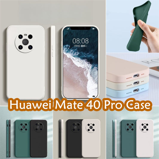 For Huawei Mate 40 Pro Cover Drop and wear resistant Silicone Full Case Classic Simple Solid Color Phone Case Cover