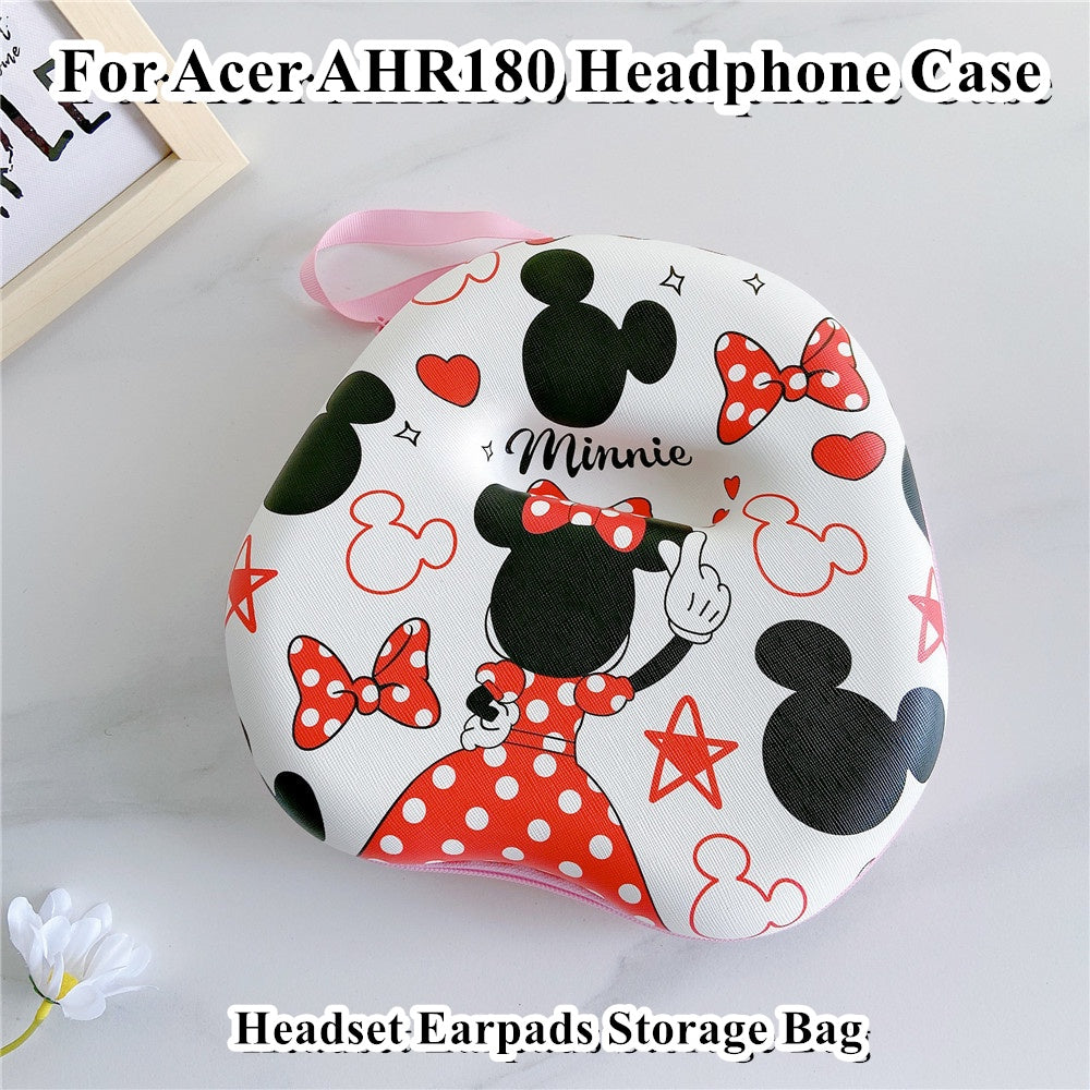 For Acer AHR180 Headphone Case Cartoon Creative Patterns Headset Earpads Storage Bag Casing Box