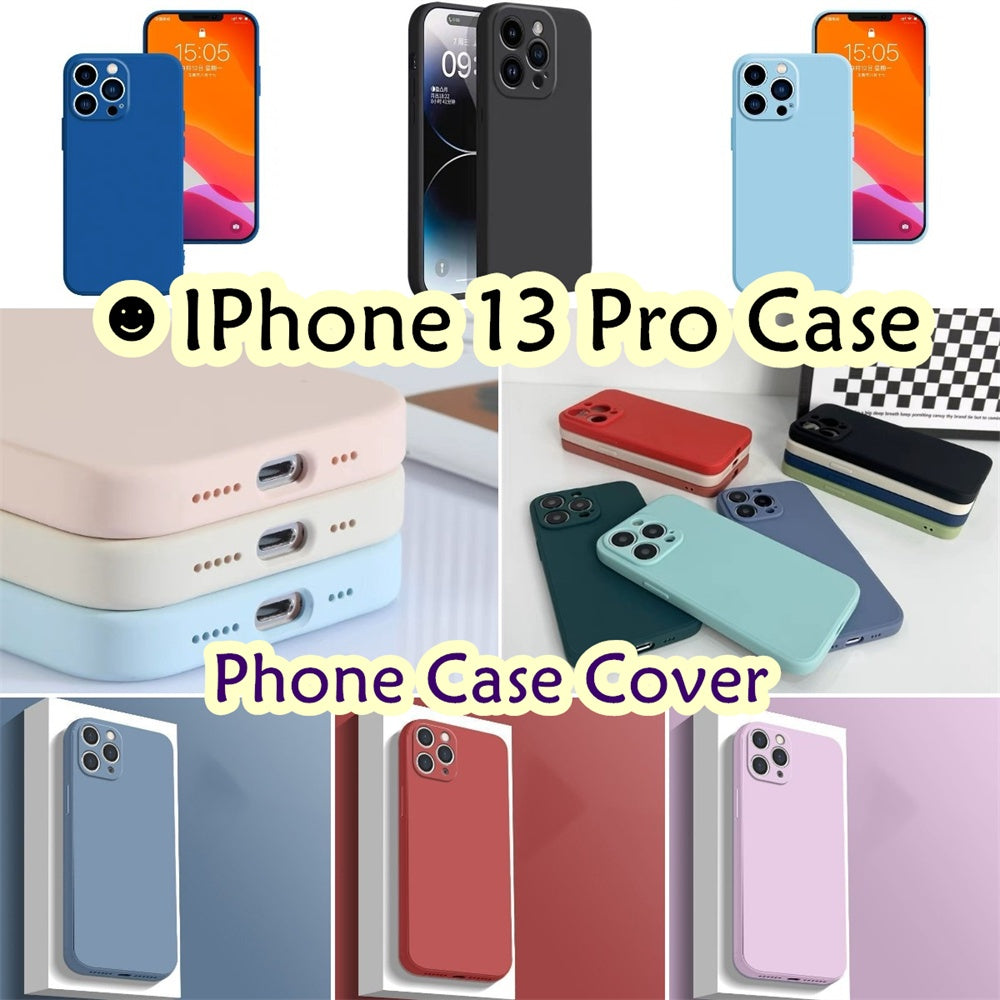 For IPhone 13 Pro Cover Drop and wear resistant Silicone Full Case Classic Simple Solid Color Phone Case Cover
