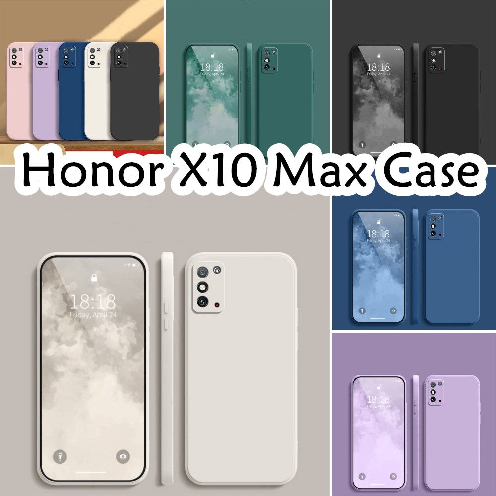 For Honor X10 Max Cover Drop and wear resistant Silicone Full Case Classic Simple Solid Color Phone Case Cover