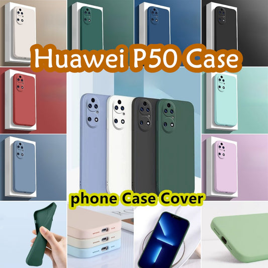 For Huawei P50 Cover Drop and wear resistant Silicone Full Case Classic Simple Solid Color Phone Case Cover