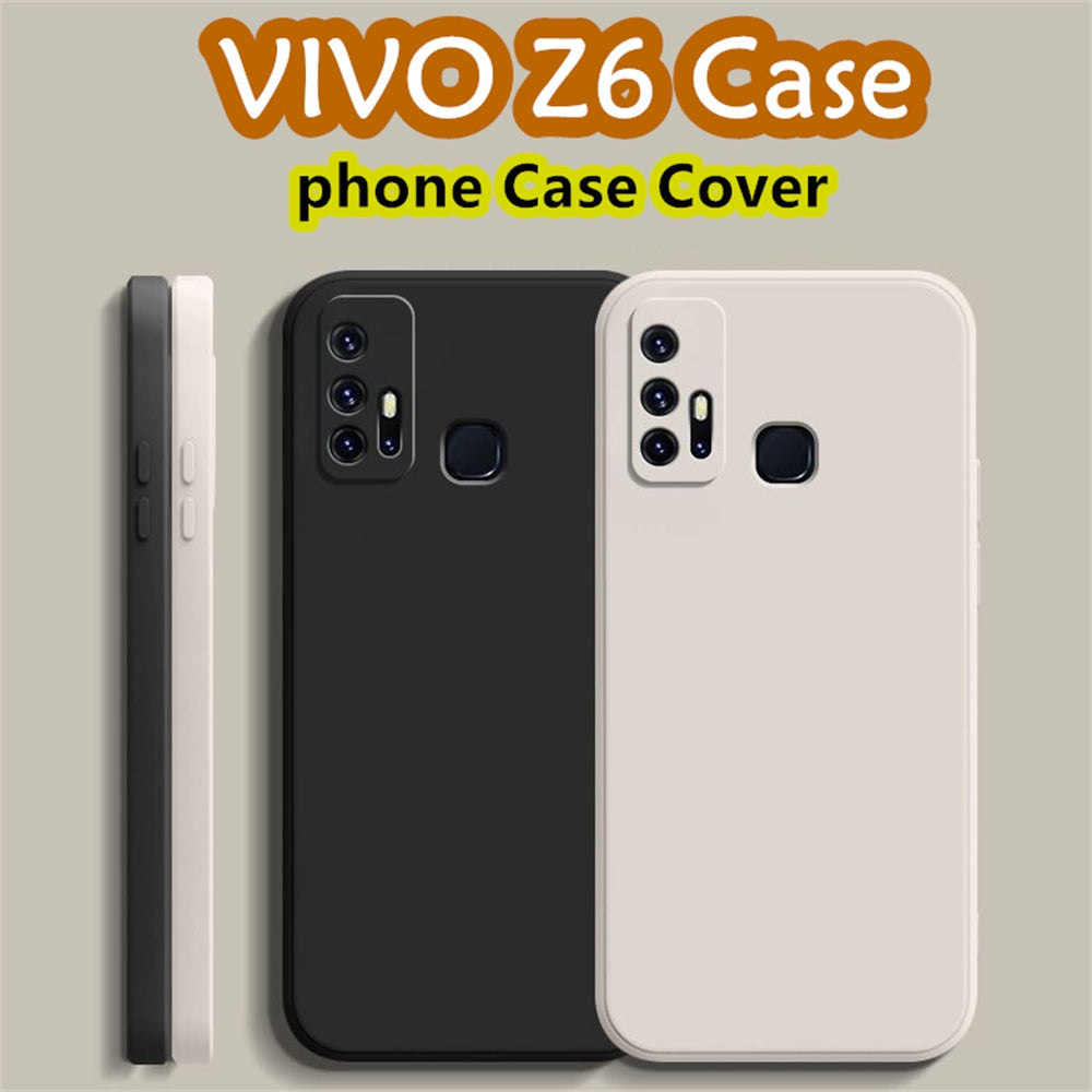 For VIVO Z6 Cover Drop and wear resistant Silicone Full Case Classic Simple Solid Color Phone Case Cover