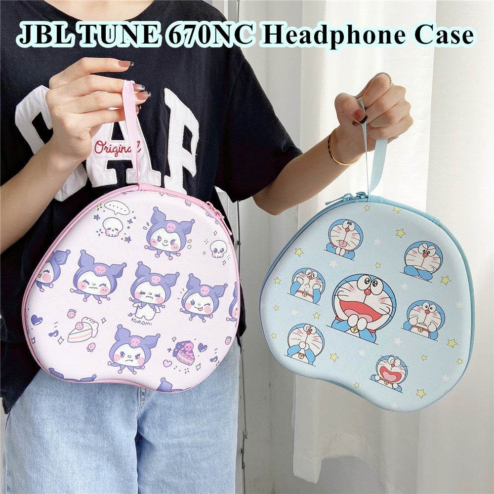 For JBL TUNE 670NC Headphone Case Cartoon Creative Patterns Headset Earpads Storage Bag Casing Box