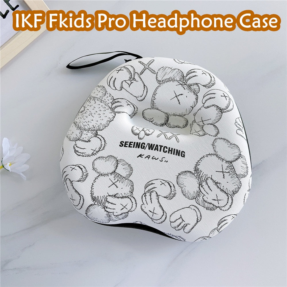 For IKF Fkids Pro Headphone Case Cartoon Creative Patterns Headset Earpads Storage Bag Casing Box