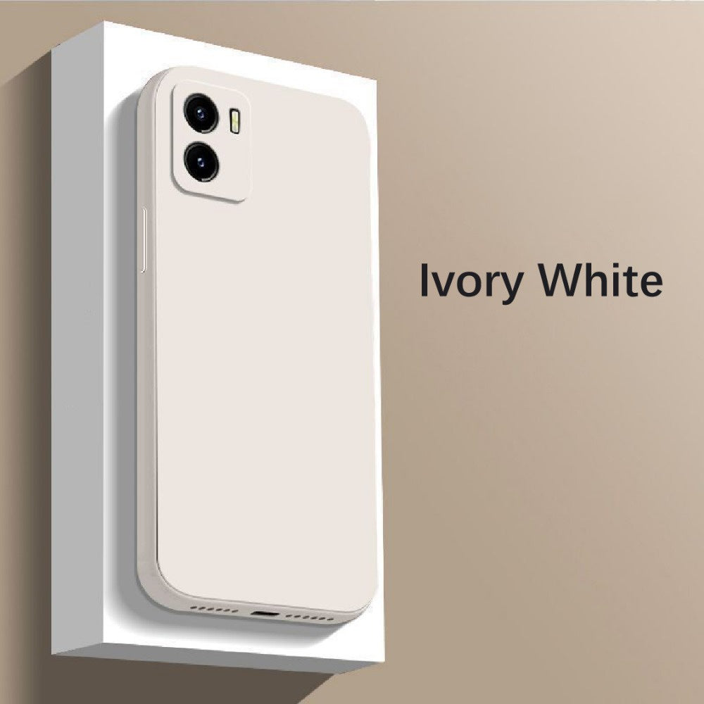 For VIVO Y15S Cover Drop and wear resistant Silicone Full Case Classic Simple Solid Color Phone Case Cover