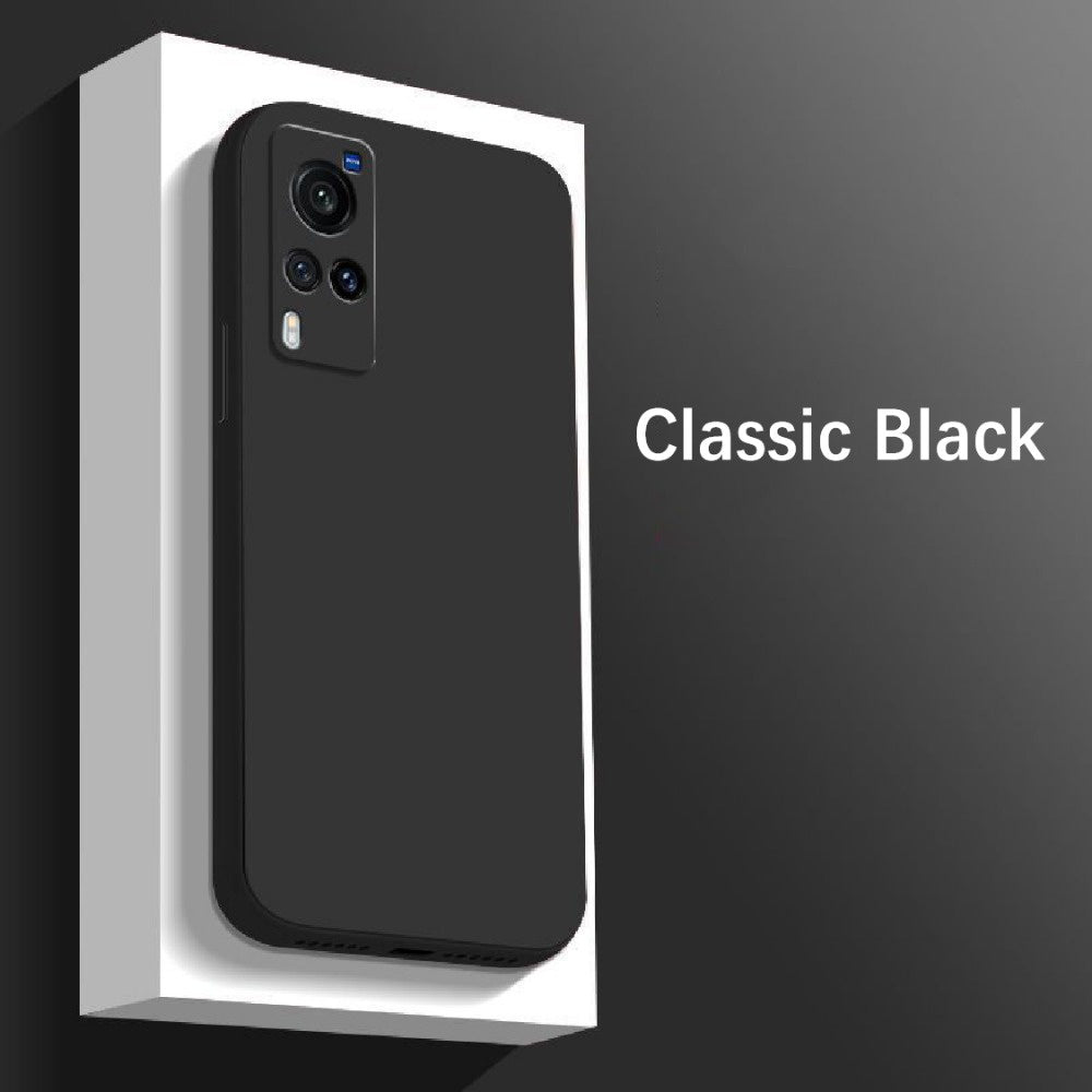 For VIVO X60 Pro Cover Drop and wear resistant Silicone Full Case Classic Simple Solid Color Phone Case Cover