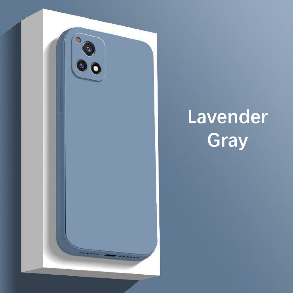 For VIVO Y54S Cover Drop and wear resistant Silicone Full Case Classic Simple Solid Color Phone Case Cover
