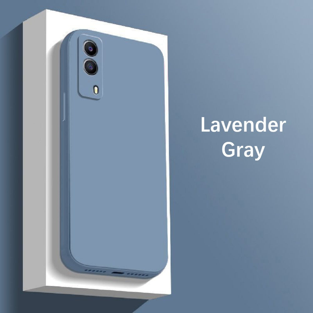 For VIVO Y53S Cover Drop and wear resistant Silicone Full Case Classic Simple Solid Color Phone Case Cover