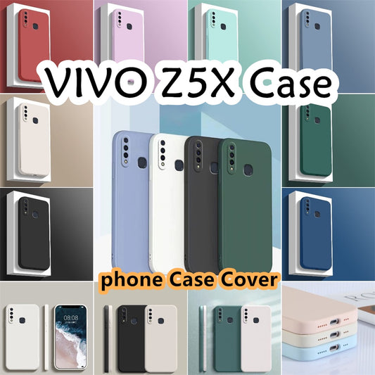 For VIVO Z5X Cover Drop and wear resistant Silicone Full Case Classic Simple Solid Color Phone Case Cover