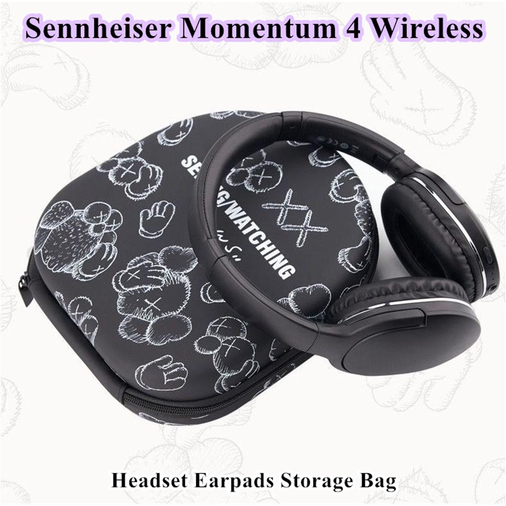 For Sennheiser Momentum 4 Wireless Headphone Case Cartoon Creative Patterns Headset Earpads Storage Bag Casing Box