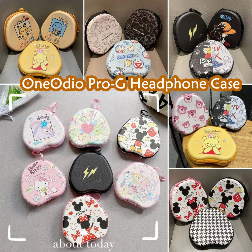 For OneOdio Pro-G Headphone Case Cartoon Creative Patterns Headset Earpads Storage Bag Casing Box