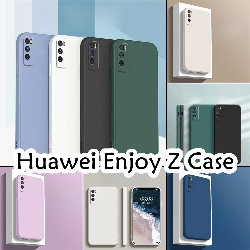 For Huawei Enjoy Z Cover Drop and wear resistant Silicone Full Case Classic Simple Solid Color Phone Case Cover