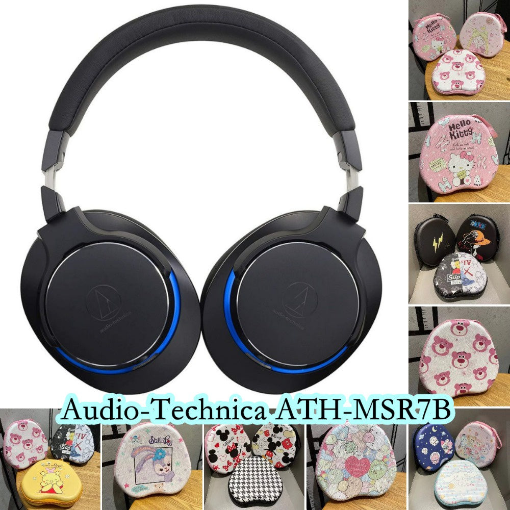 For Audio-technica ATH-MSR7B Headphone Case Cartoon Creative Patterns Headset Earpads Storage Bag Casing Box