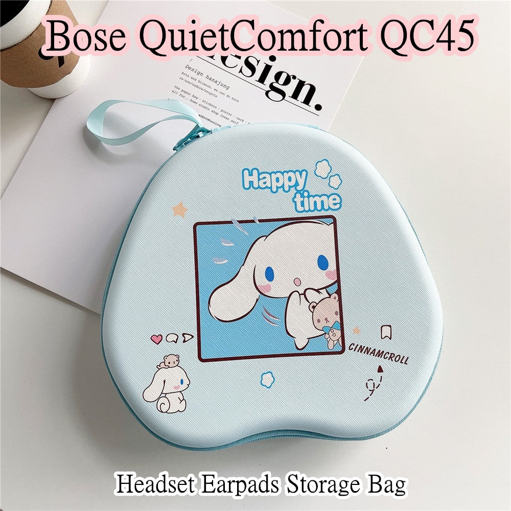For Bose QuietComfort QC45 Headphone Case Cartoon Creative Patterns Headset Earpads Storage Bag Casing Box