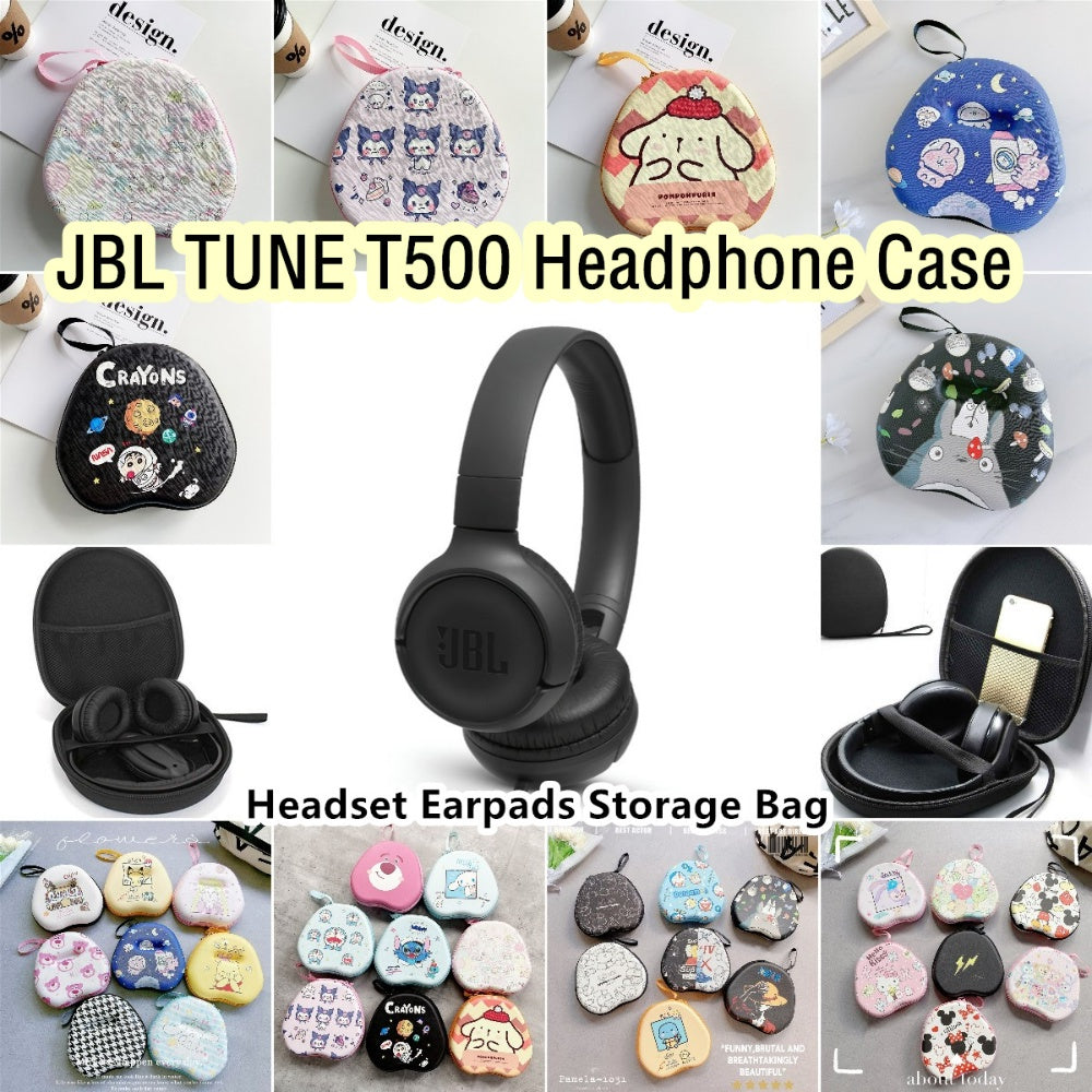 For JBL TUNE T500 Headphone Case Cartoon Creative Patterns Headset Earpads Storage Bag Casing Box