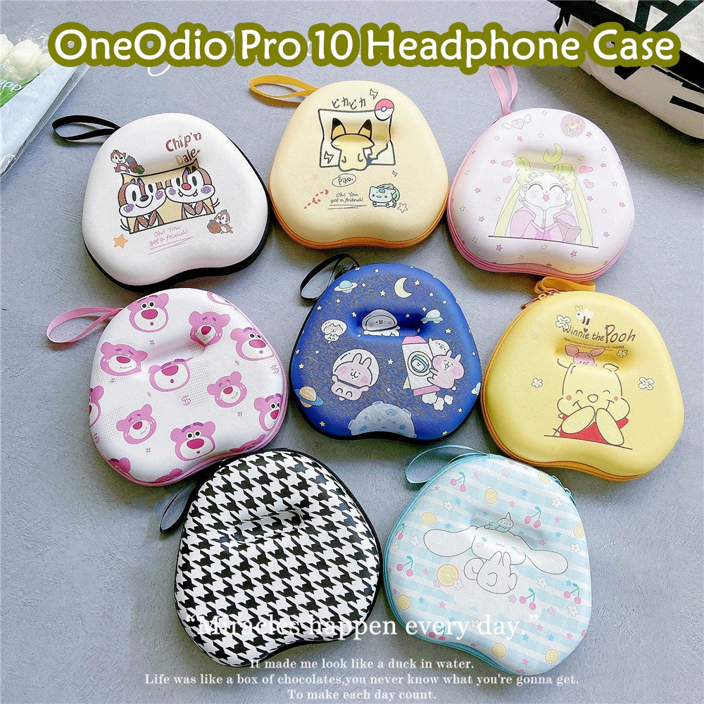 For OneOdio Pro 10 Headphone Case Cartoon Creative Patterns Headset Earpads Storage Bag Casing Box
